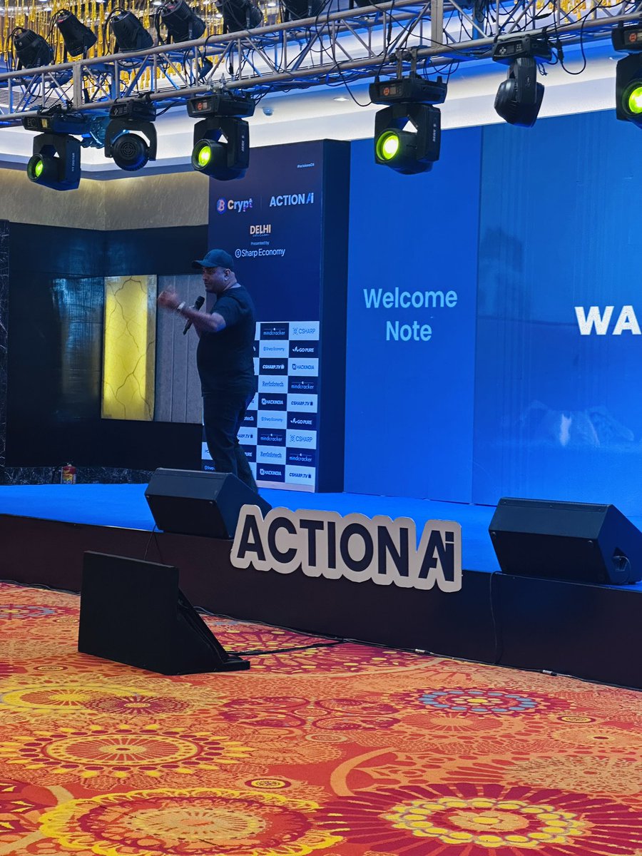 TheO365Dev's tweet image. The great DJ is on the stage @debug_mode 
@CsharpCorner #ActionAIConf