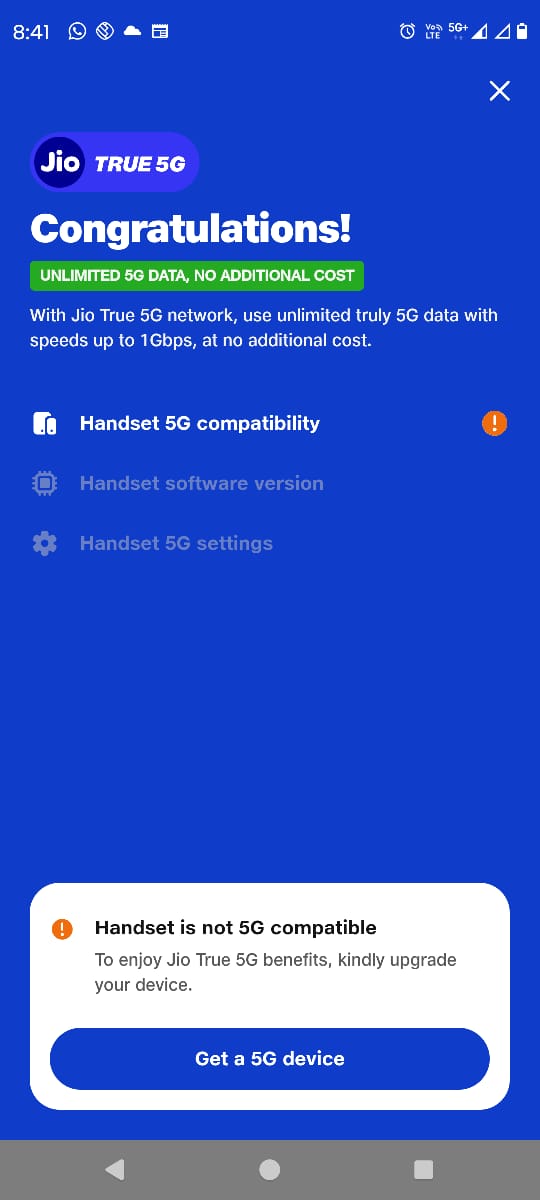 abbas2811's tweet photo. Can you see the signal indicator in the status bar @JioCare it shows 5G right?
What's happening here? Is this your #true5G support ? @DoT_India  #Fridayfitness #INDvsNZ #cycle #Liam_Payne #5G https://t.co/VRrVehSQQg
