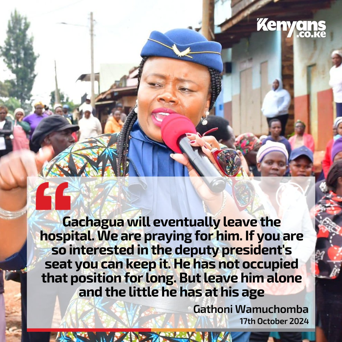 Kenyans's tweet photo. Leave Gachagua alone and the little he has at his age - Wamuchomba https://t.co/y5Gkg44n78