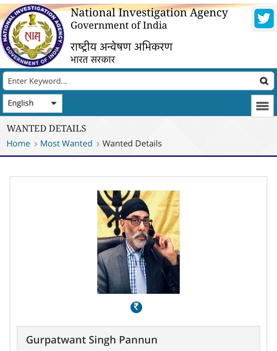 <a href="/sardesairajdeep/">Rajdeep Sardesai</a> Gurpatwant Singh Pannun is in NIA's list of 'Most Wanted'

He lives in USA and openly works against India with support of US Govt.

Why aren't you asking questions to USA?