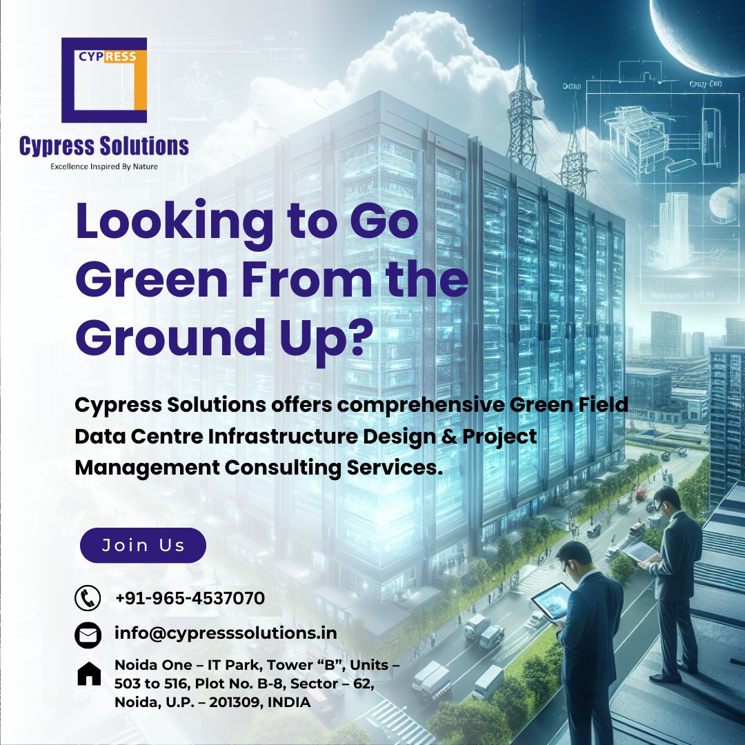 CypressSPL's tweet image. #CypressSolutions offers comprehensive Green Field Data Center Infrastructure Design &amp;amp; Project Management Consulting Services. 🌿🔨

Contact Cypress Solutions today!

#GreenDataCenters #SustainableIT #DataCenterDesign #FutureProof #RenewableEnergy #EnergyEfficiency
