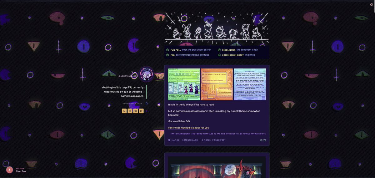 oh hey this is a thing and has been for a while if youre fleeing you can observe my presence here 
(i dont want to make a bl/ues/ky acco/unt until i can post gifs there or if this place gets completely deleted)