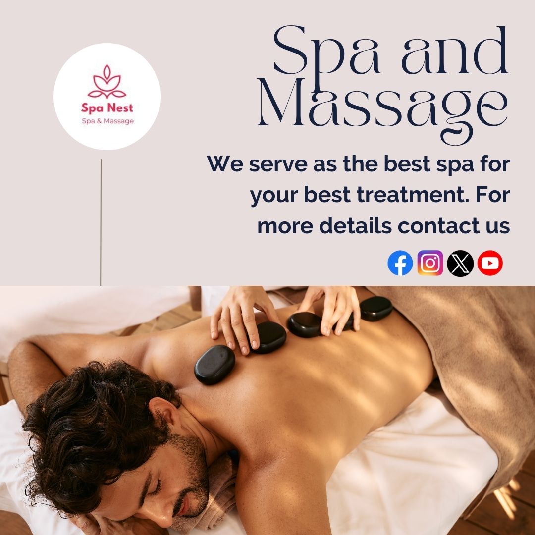 SpaNest2's tweet photo. Awaken your senses and achieve blissful harmony in body and mind!!
Our Service:
Full Body Massage
Oil Massage
Thai Massage
Hot Stone Therapy.

For more Details Contact Us : +91 8484845091

#spa #massage #spanest #bestspanearme #kothrud #pune https://t.co/Z7Siejee5V