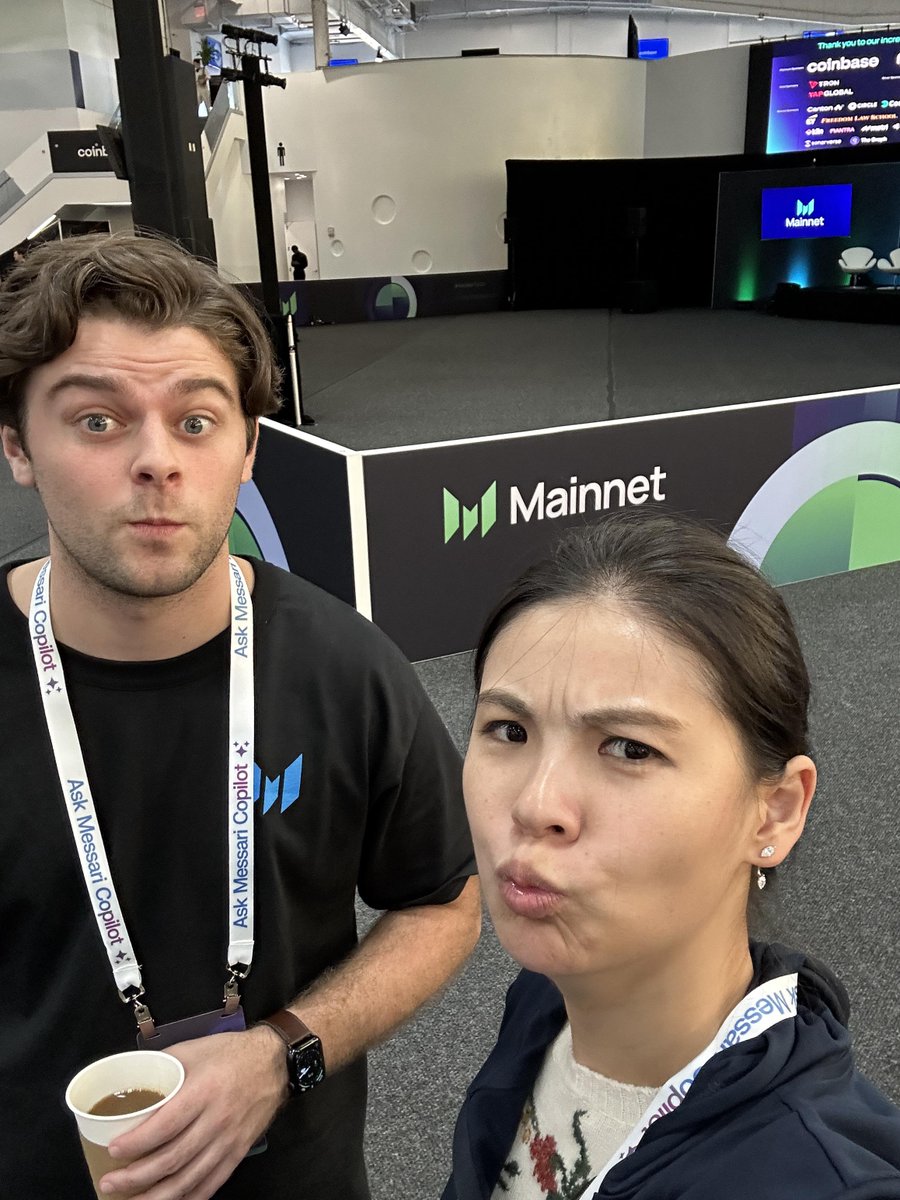 GracyBitget's tweet image. Matthew and I tried to do a duckface selfie at #Mainnet2024. Who did it better? Matthew used to be my VP at MIT Sloan Blockchain Club and he&apos;s now with Messari, keep up the good work!