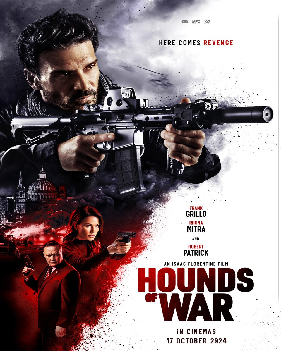 TGVCinemas's tweet photo. Betrayal. Survival. Vengeance. Frank Grillo, Robert Patrick, and Rhona Mitra star in the action-packed #HoundsofWar.
The hunt has begun—get your tickets now! 🎟️ https://t.co/9anPW2beyi https://t.co/MszVoWJ9XH