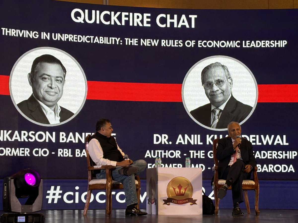 Business of CEO and not to do the business but manage culture, innovation, talent so on … great conversations with Dr Anil Khandelwal #CIOCrown2024