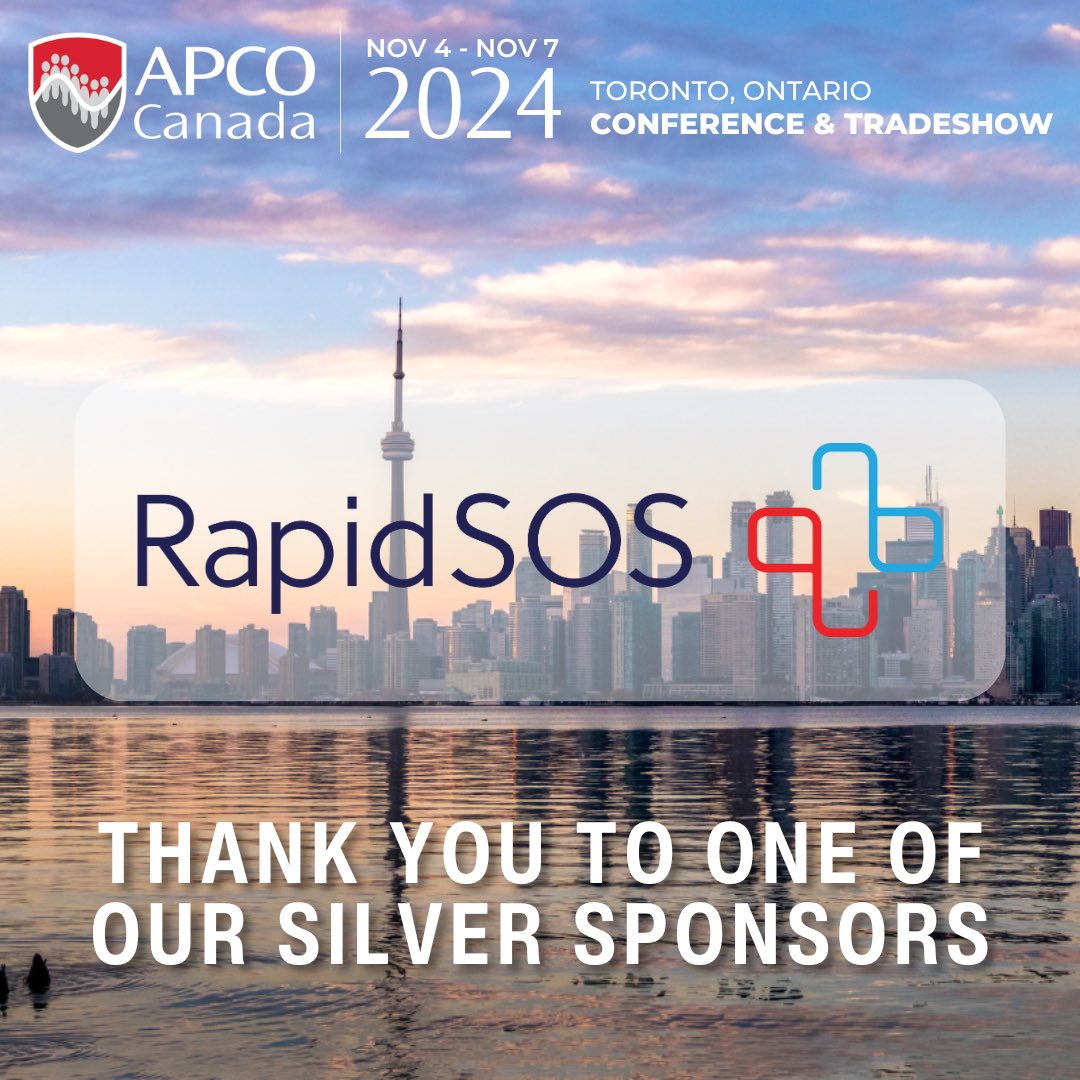 APCOCanada's tweet photo. Thanks to Rapid SOS for being a Silver Sponsor at the upcoming APCO Canada Conference and Tradeshow!
#apcocan2024 #rapidsos @_rapidsos https://t.co/eiC9BSO4cD