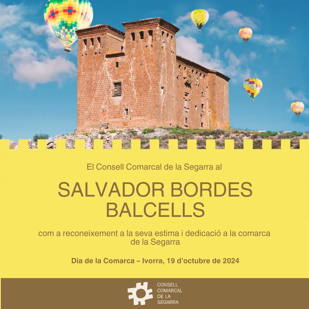 ccsegarra's tweet photo. 😍 Comença el compte enrere per al Dia de la comarca de la Segarra i ho fem descobrint els guardonats en l'acte de reconeixement a una persona i entitat comarcal

❤️ Per la gran tasca, per l'estima i dedicació a la comarca de tots ells farem entrega del premi a 👇 https://t.co/YFMzyKTPIH