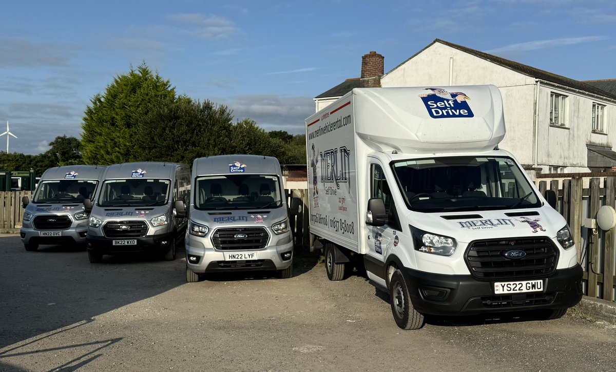 We’ve got 20% discounts on our range of vans and cars. Book now at merlinvehiclerental.com or give us a call on 01726 861108, 01637 858008 or 01872 510648