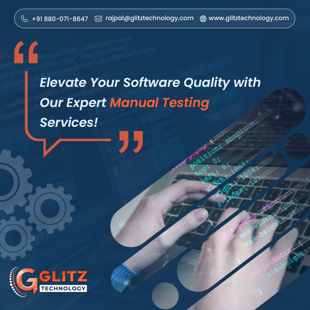 glitztechnology's tweet photo. Ensure top-notch software quality with Glitz Technology’s expert manual testing services! Let’s uncover hidden issues together! 🛠️

Email: rajpal@glitztechnology.com 
Mobile Number: +91 8800718647

#SoftwareQuality #ManualTesting #GlitzTechnology #SoftwareTesting #TechExcellence https://t.co/qVRhMJ2hdO