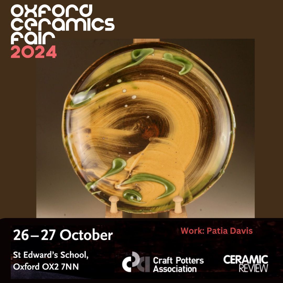 ➡ OCF | NOT LONG TO GO, book today: oxfordceramicsfair.com 

Patia Davis:
I pot either using slip decorated earthenware or ash glazed porcelain. The innate quality of porcelain accentuates the soft and gentle forms I am drawn to throw. I look for a ‘sense of Quiet’.