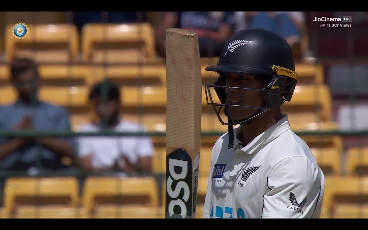 HUNDRED FOR RACHIN RAVINDRA...!!! 👊

- One of the high quality knocks in India by an overseas player in Tests, against Bumrah, Siraj, Ashwin, Kuldeep, Jadeja on a tough pitch.
