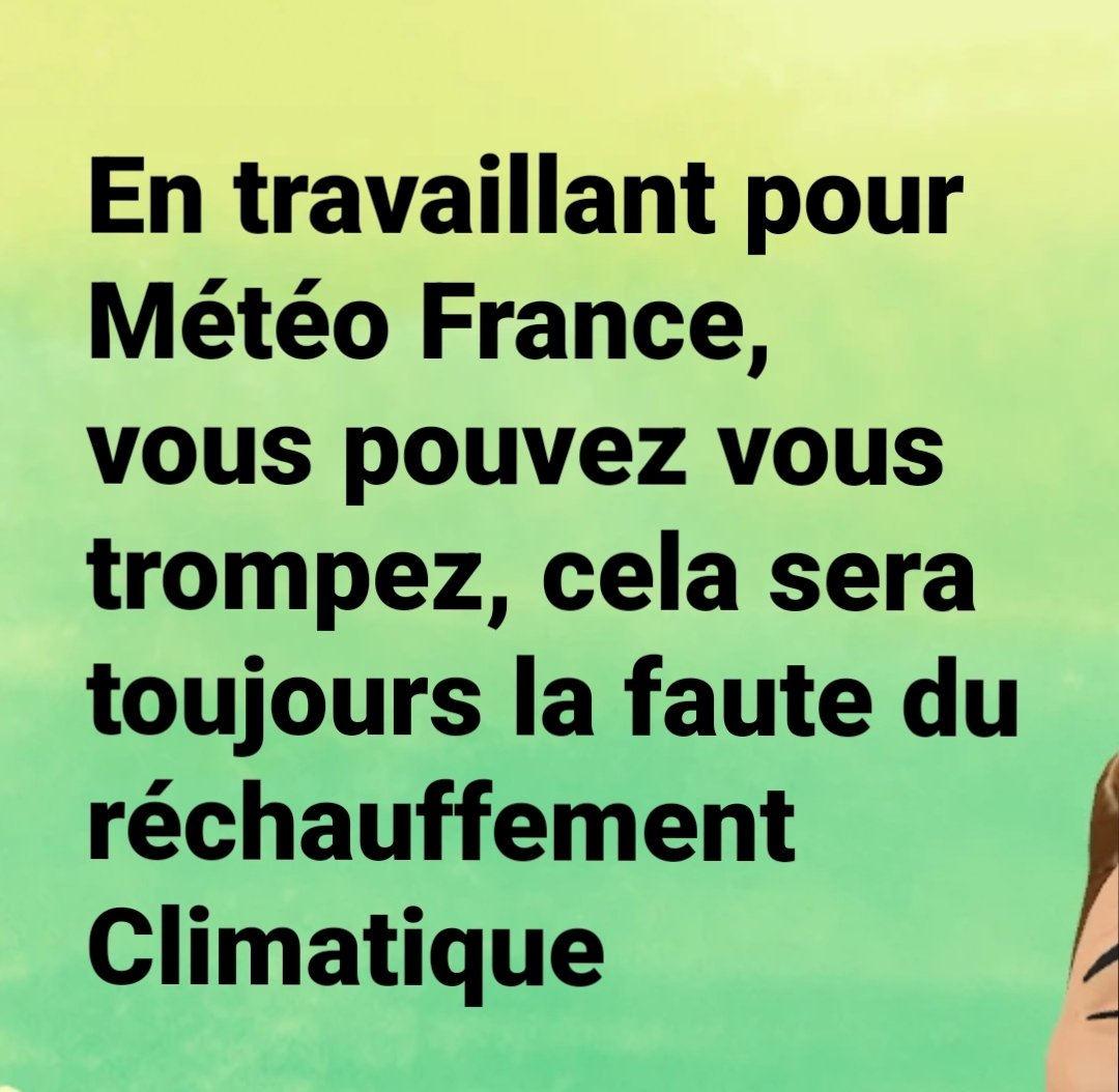 Vive l'excuse du #RéchauffementClimatique 😂😂
Travailler chez #MétéoFrance , un métier sans risques pour sa carrière