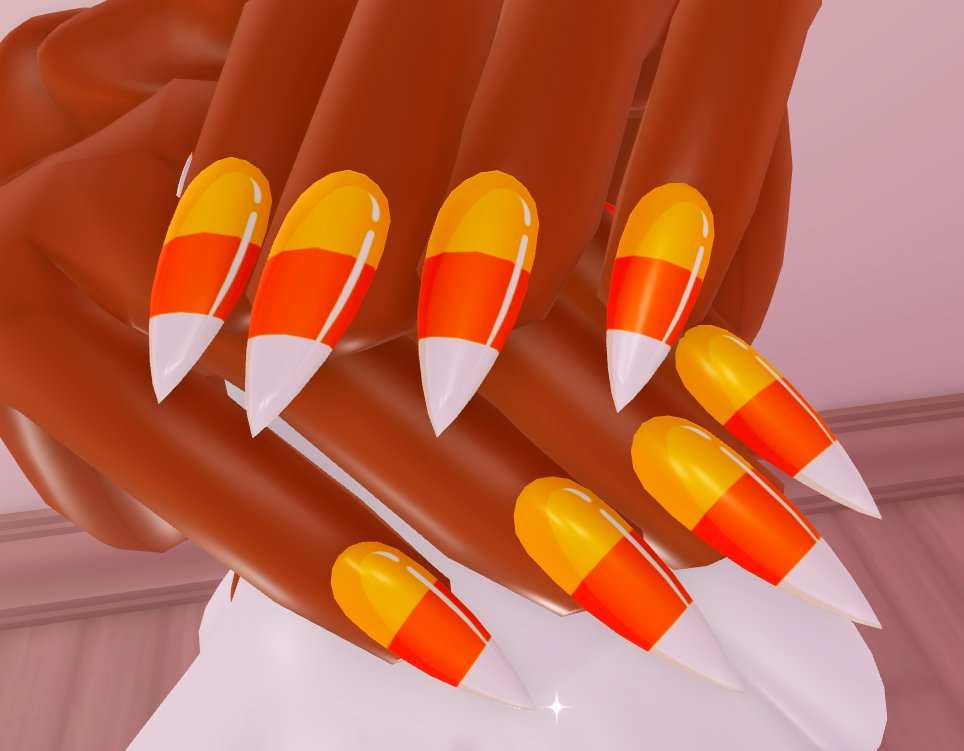 bdiptraderie's tweet photo. ๐ญ Candy Corn Nails ๐ญ
Decal Creator: @bdiptraderie
๐งก | Decal ID's listed below!
๐ | Cutting Edge Claws (Toggle 5)
Decal Commissions Open!โจ
(https://t.co/HE4cg4sRPK)
#royalehigh #royalloween #RHTC #bdipdecals https://t.co/I0luQA6XXG
