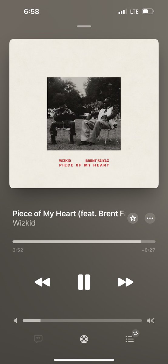 Wizkid ft. Brent Faiyaz - Piece Of My Heart 🔥

Rate the song over 10