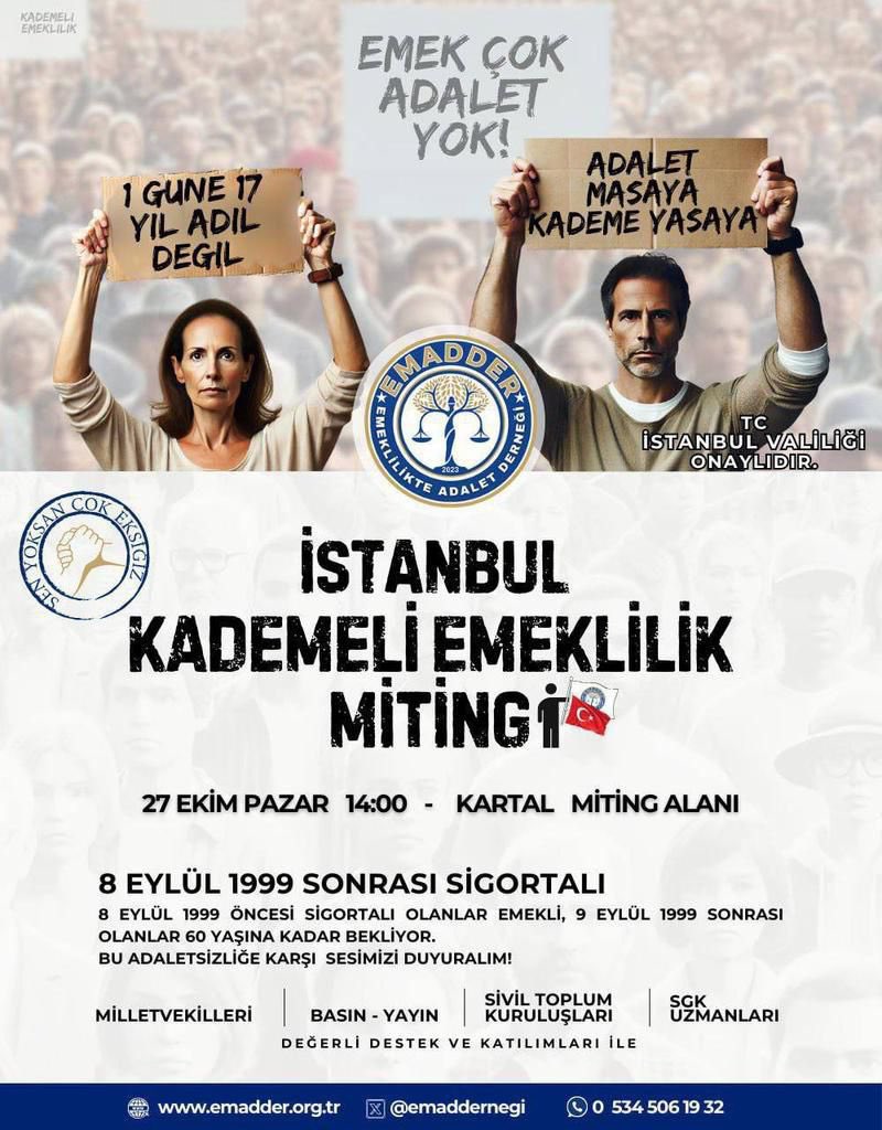mihribanugurluu's tweet photo. YENİ TAG 📣📣📣📣
👇👇👇👇👇👇👇

#27EkimdeKartaldayız

Eyt Sonrası 17-20 sene yaş uçurumuna, çok çalışanın cezalandırılmasına; 

Susmayacağız‼️
Razı Gelmeyeceğiz‼️
Kabul Etmeyeceğiz‼️

Hakkımız İçin, Geleceğimiz İçin, Emeğimiz Alınterimiz İçin‼️

#27EkimdeKartaldayız @EmadDernegi
