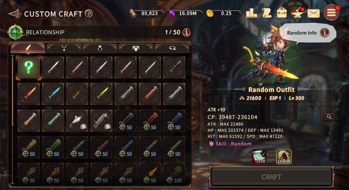 frixburn's tweet image. una locura con el custom craft de @NineChronicles, mi primer tirada y me sale la custom Long cat