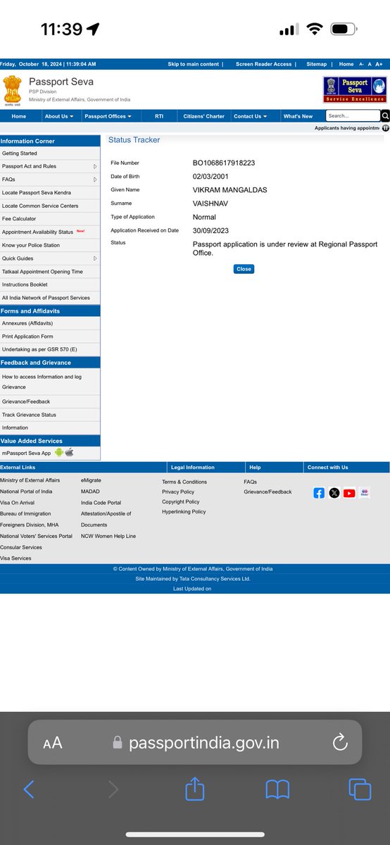 0223vikram's tweet photo. And my application is under regional passport office plzz send to police verification I want to submit my documents and 1 year before I trying so hard to dispatch my passport @rpomumbai @passportsevamea https://t.co/UdlSNN0BHG