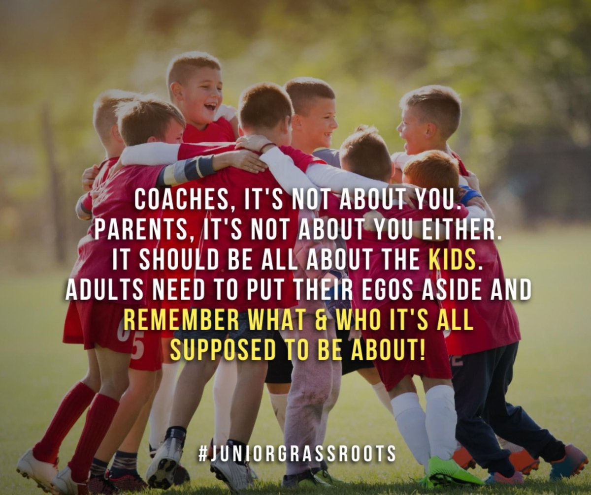 COACHES, IT'S NOT ABOUT YOU. PARENTS, IT'S NOT ABOUT YOU EITHER. IT SHOULD ALL BE ABOUT THE KIDS. ADULTS NEED TO PUT THEIR EGOS ASIDE AND REMEMBER WHAT &amp; WHO IT'S ALL SUPPOSED TO BE ABOUT!