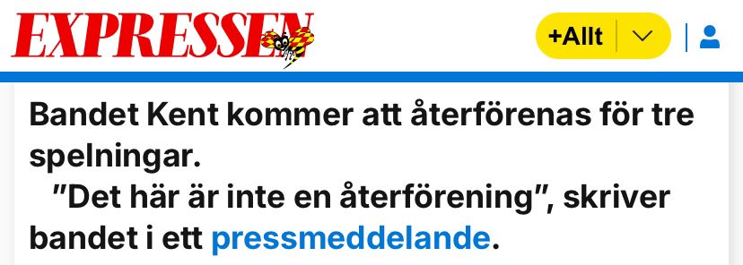 Att återförenas är inte en återförening, det är ju allmänt kent.