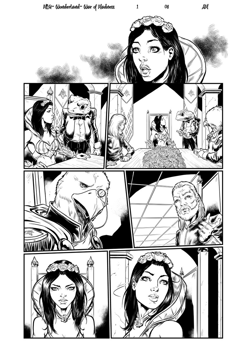marex05's tweet photo. Random page of the day: Wonderland- War of Madness (@Zenescope Entertainment). Enjoy!!!
#comics #randompage #inking #drawing #zenescope #comicbooks #oldstuff #work #digitalart #clipstudiopaint #clipstudiopaintart #clipstudiopaintpro https://t.co/vjWJmmC2M9