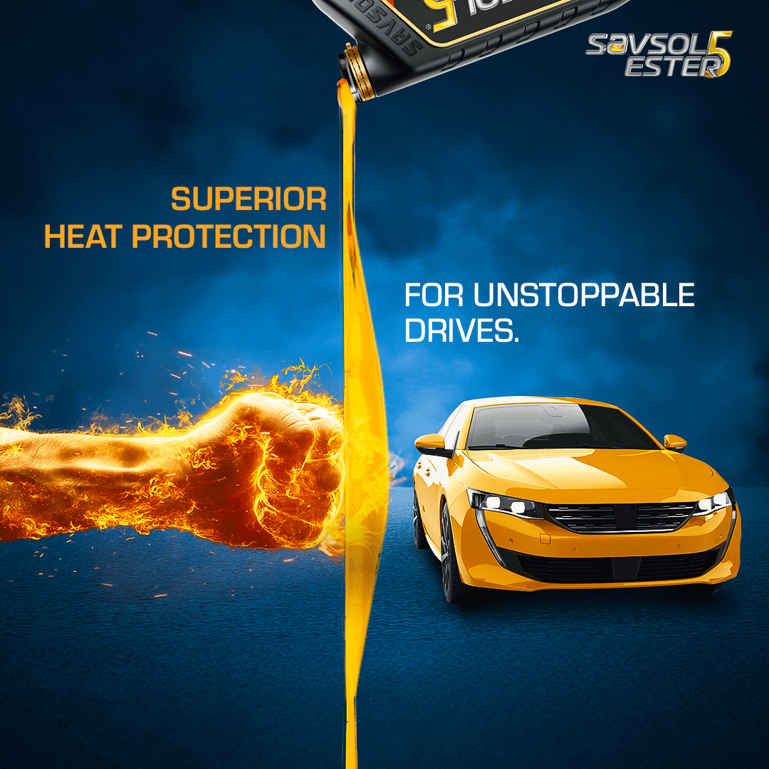 Savsol_Official's tweet photo. No matter the threat, Savsol Ester 5 keeps your engine safe from heat, wear, and friction. #AbKaunRokega
#SavsolEster5 #Savsol #Ester5 #SmoothDrives #EngineProtection #Engine #EngineOil #CarEngine #CarEngineOil #CarDrives #Drives #Car https://t.co/j7mRKN2pAR