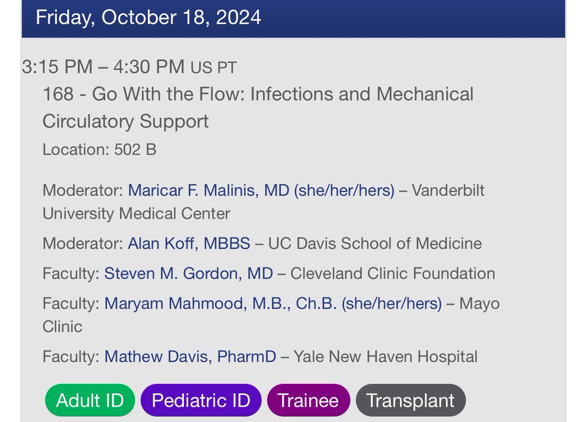 maricar malinis (@maricar_malinis) on Twitter photo October 18 sessions brought to you by Category T(ransplant)<a href="/IDWeekmtg/">IDWeek</a>. Learn from the experts 🤓.<a href="/akovamurat/">MURAT AKOVA</a> <a href="/JennCuellarR/">Jennifer Cuellar Rodríguez</a> <a href="/AST_IDCOP/">Infectious Diseases Community of Practice - AST</a> <a href="/TTS_TID/">TTS-TID</a> @PergamIC <a href="/TxID_Fellows/">TxID Early Career Network</a> . October 18 sessions brought to you by Category T(ransplant)<a href="/IDWeekmtg/">IDWeek</a>. Learn from the experts 🤓.<a href="/akovamurat/">MURAT AKOVA</a> <a href="/JennCuellarR/">Jennifer Cuellar Rodríguez</a> <a href="/AST_IDCOP/">Infectious Diseases Community of Practice - AST</a> <a href="/TTS_TID/">TTS-TID</a> @PergamIC <a href="/TxID_Fellows/">TxID Early Career Network</a> .