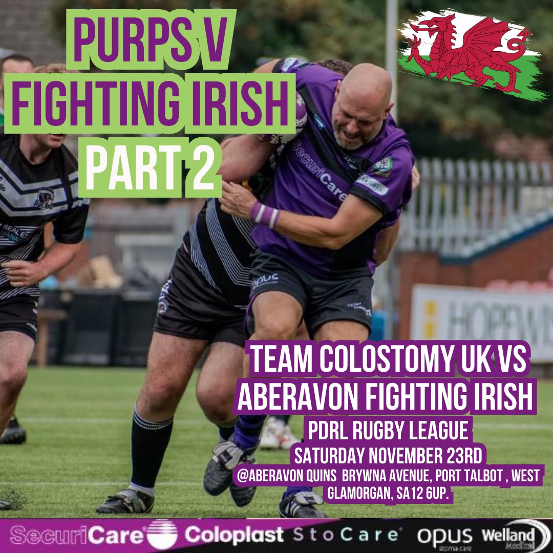 🚨We're heading back to South Wales to end our season with a bang!
It's the Purps 🆚 <a href="/AberavonClub/">Aberavon Fighting Irish RLFC</a> part 2️⃣ 
Following on from our PDRL rules game with the Fighting Irish last year it's time for a rematch. The action takes place at <a href="/Aberavon_Quins/">Aberavon Quins RFC</a>
and It's gonna be a big one! 🙌