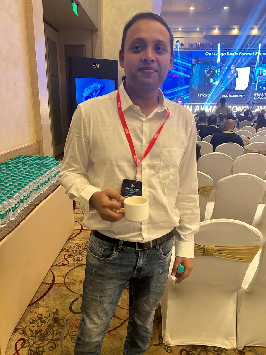 careerwithDeb's tweet photo. My talk on #GenAI alone not enough is staring in few mins.. #GENAIMAX conclave.. #India biggest #GenAI  meet-up. https://t.co/j0YJiOjP4g