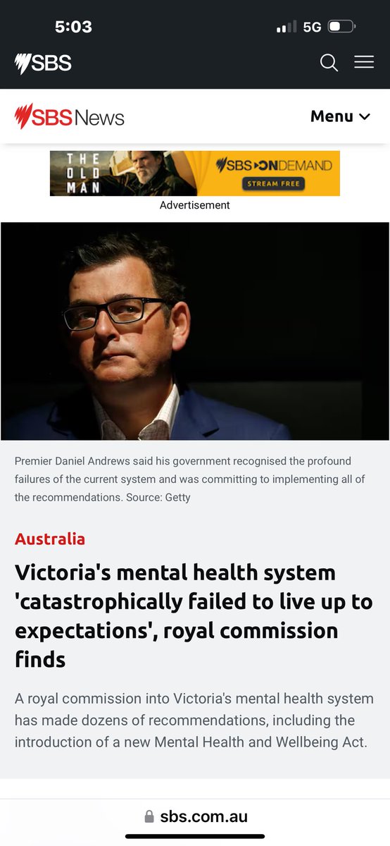22thinkinggirl's tweet photo. Daniel Andrews oversaw a mental health system that “catastrophically failed”. 

‘That Man’ is responsible for the mental health problems of many young Victorians, my granddaughter included. 

His appointment as chair of Orygen is a disgrace. 
#Orygen #DanAndrews https://t.co/tIVU2GyfUU
