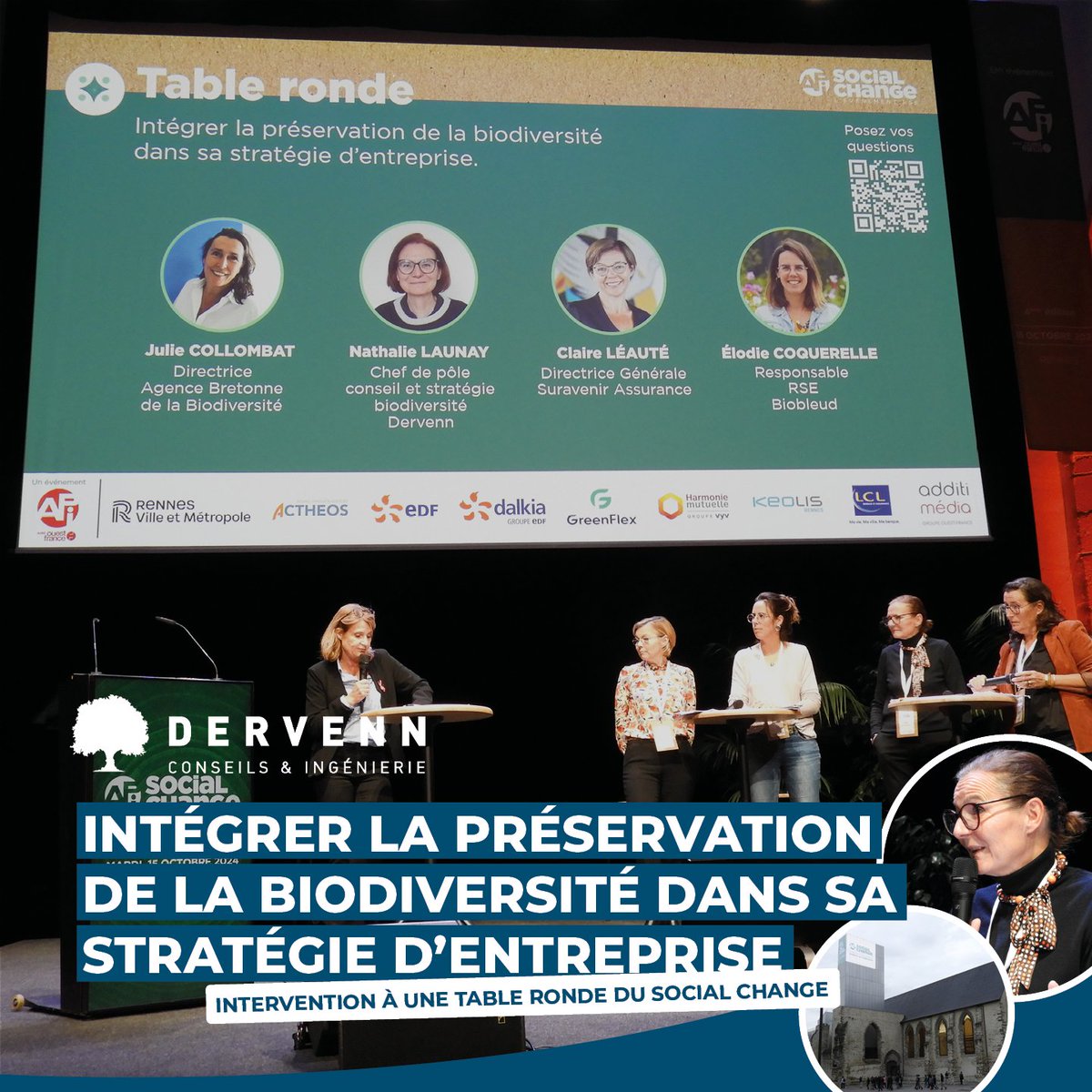 A l'occasion de la 4ᵉ édition du Social Change, un événement dédié à la RSE, Nathalie Launay, cheffe de notre pôle conseil et stratégie biodiversité, est intervenu à la table ronde “Intégrer la préservation de la biodiversité dans sa stratégie d’entreprise”.