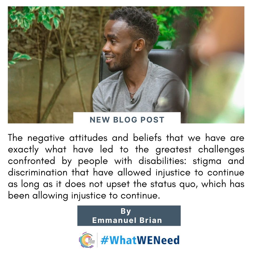We’re excited to share an insightful piece from Emmanuel Brian Mbuthia Psychosocial Disability Inclusion Advocate and founder of The Stronger Project Kenya, for TCI's #WhatWeNeed campaign 2024, Our rights, Our lives!

Click here to read the blog: whatweneed.tci-global.org/injustice-and-…