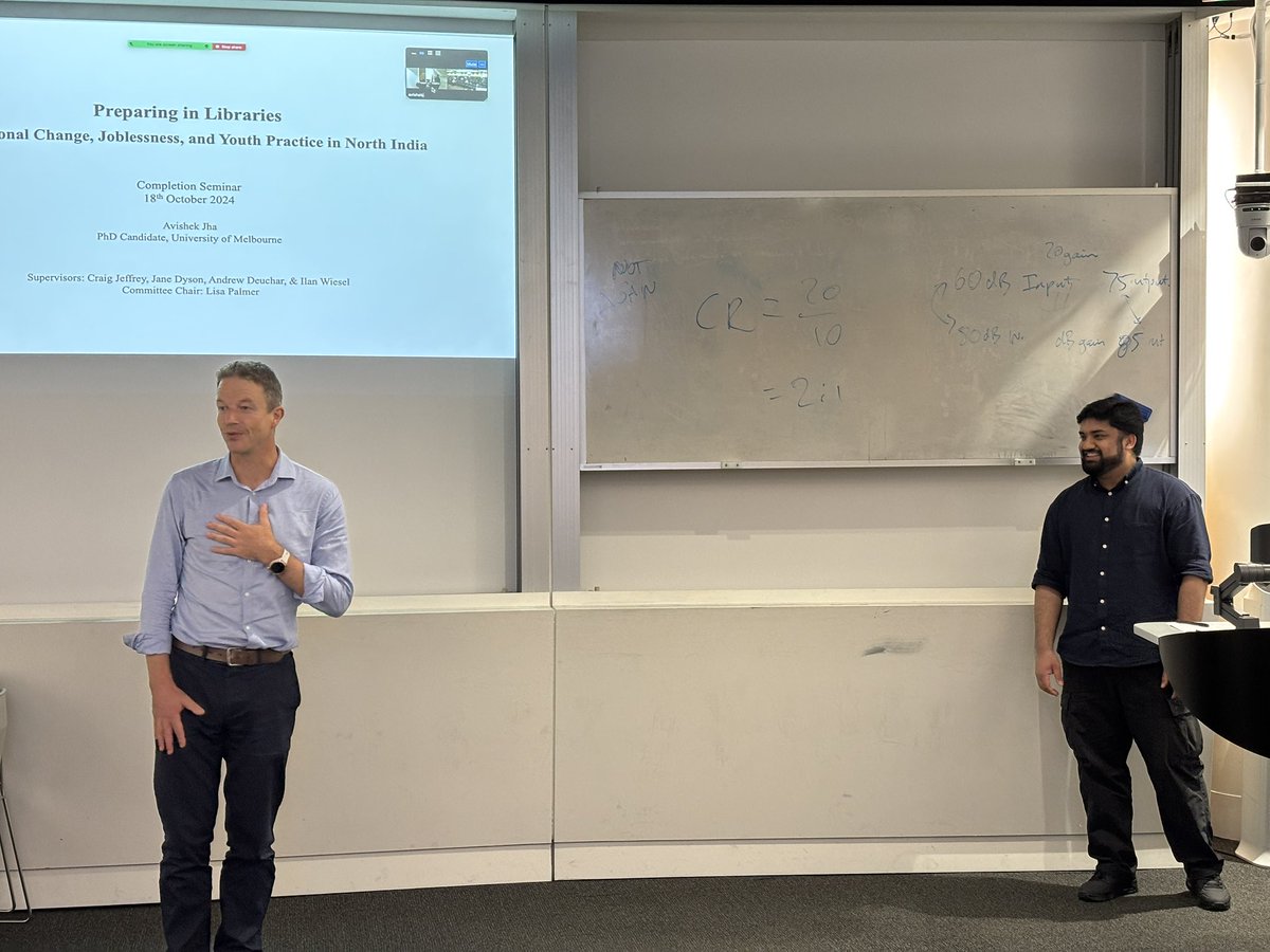 Completion seminar done and dusted, well done <a href="/avishek_93/">Avishek</a>! All my best wishes for the final push. Upwards and onwards.