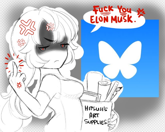 HitsujiSenpaiVT's tweet photo. Considering how far down the shit hole Twitter is going, I don't know if I'll be posting much longer here. I don't want my art and the work I put into it to be used for bullshit that I can't say no to.
I'm working on setting up a BlueSky account, and share once it's up. https://t.co/ZBT5T3lc5a