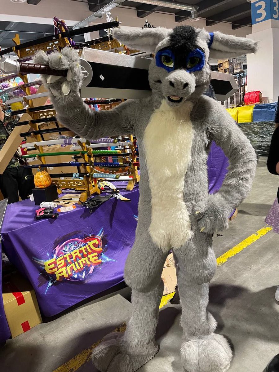 So, i finally wanted to join in on #FursuitFriday 
Meet the new Barbarion of your adventuring group. Wait till he's angry, it will look quite convincing them. ;)