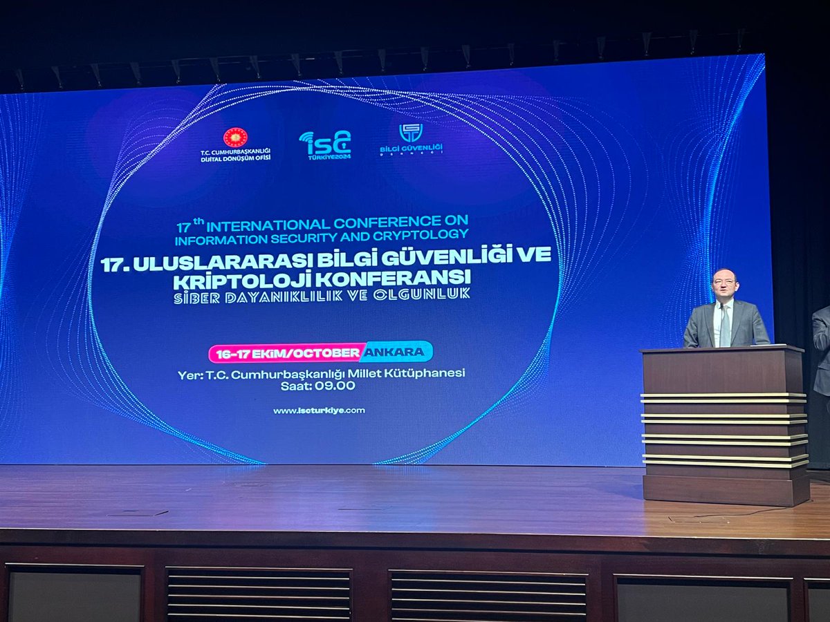 LabrisNetworks's tweet image. We sponsored the 17th International Information Security and Cryptology Conference, organized by the
@bgdturkiye, held on October 16-17, 2024, at the T.C. Presidential National Library. We extend our gratitude to Mr. Binali Yıldırım and all our visitors.
@dijital
#ISCTurkey