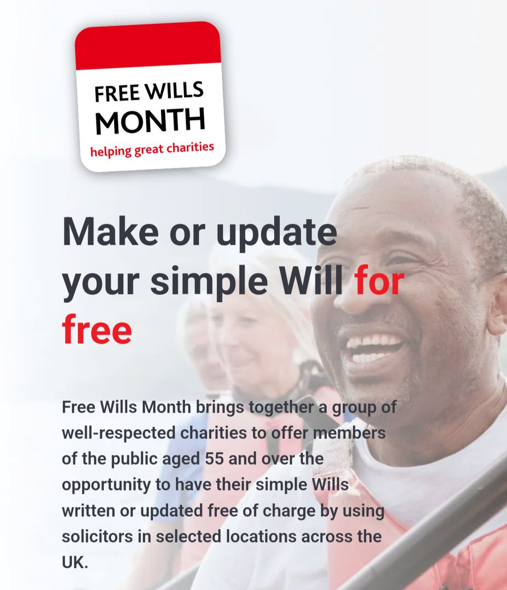 Writing a will is one of the most important parts of planning for the end of life. Find out where you can get one for free here: freewillsmonth.org.uk/#start #DyingMattersLds