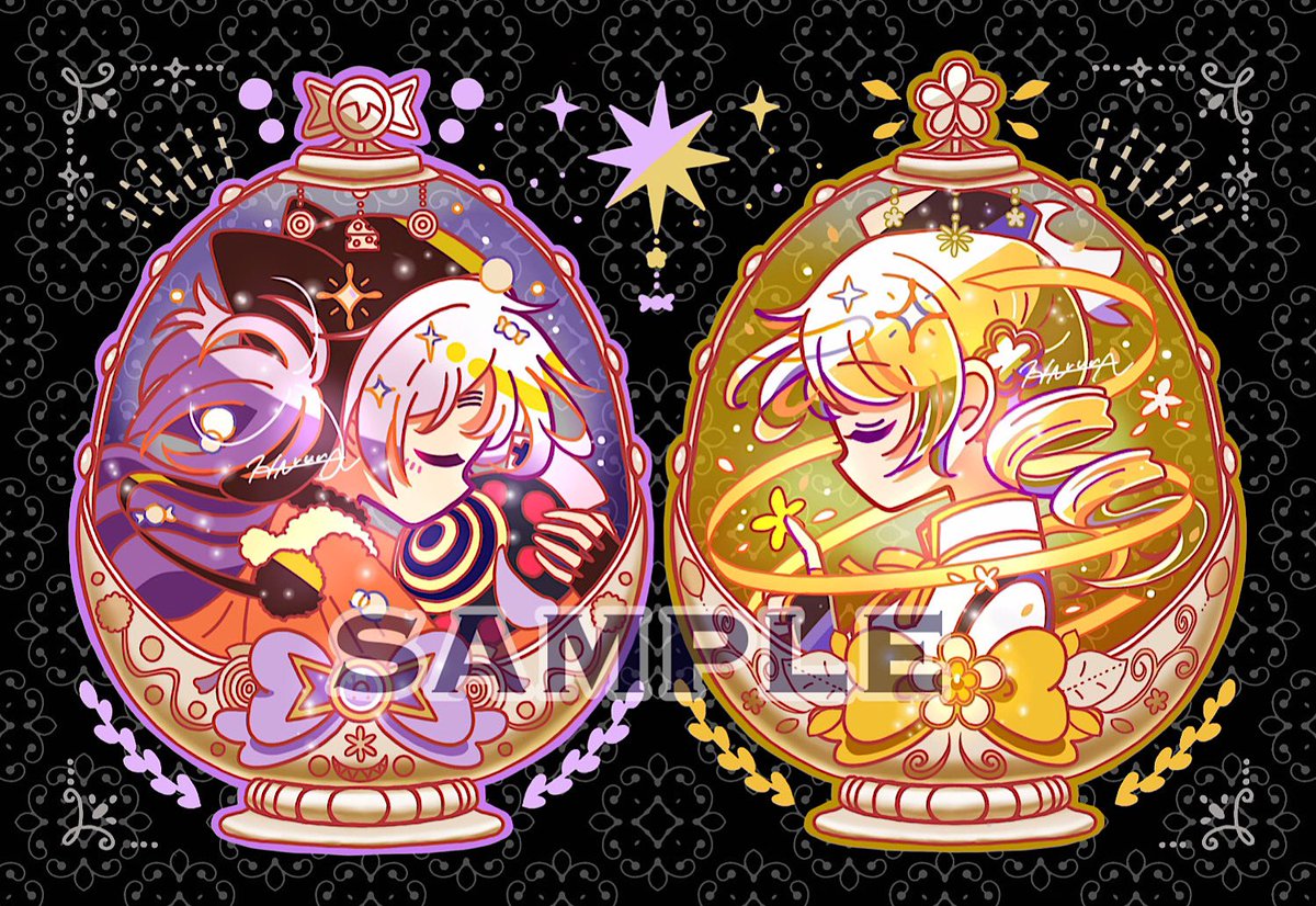 暁美ほむら ,鹿目まどか ,美樹さやか ,百江なぎさ ,佐倉杏子 ,巴マミ 「イラストカードセットも通販します! 合計4枚のセットです ・B5変形カード1枚 」|八重ハルラ🍎のイラスト