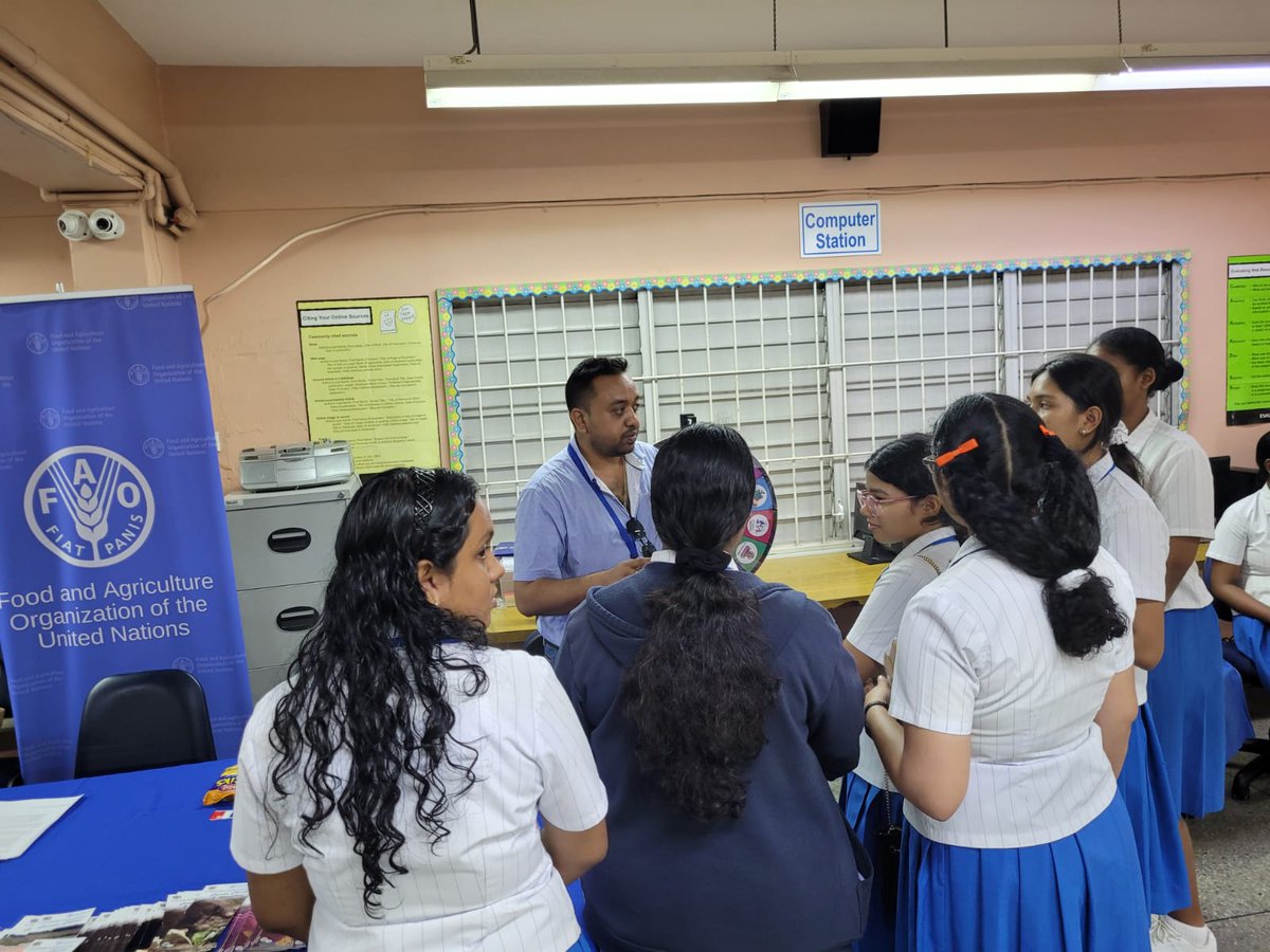 FAO in the Caribbean (@faocaribbean) on Twitter photo 🇹🇹<a href="/FAOCaribbean/">FAO in the Caribbean</a> #TrinidadandTobago team enjoyed our interactions with Lakshmi Girls' Hindu College 🕉️🏫Science Fair students! Insightful questions and great ideas from the nation's future leaders. Food security 👨🌾🌽 is definitely on their radar! 🌎#WorldFoodDay 🇹🇹<a href="/FAOCaribbean/">FAO in the Caribbean</a> #TrinidadandTobago team enjoyed our interactions with Lakshmi Girls' Hindu College 🕉️🏫Science Fair students! Insightful questions and great ideas from the nation's future leaders. Food security 👨🌾🌽 is definitely on their radar! 🌎#WorldFoodDay