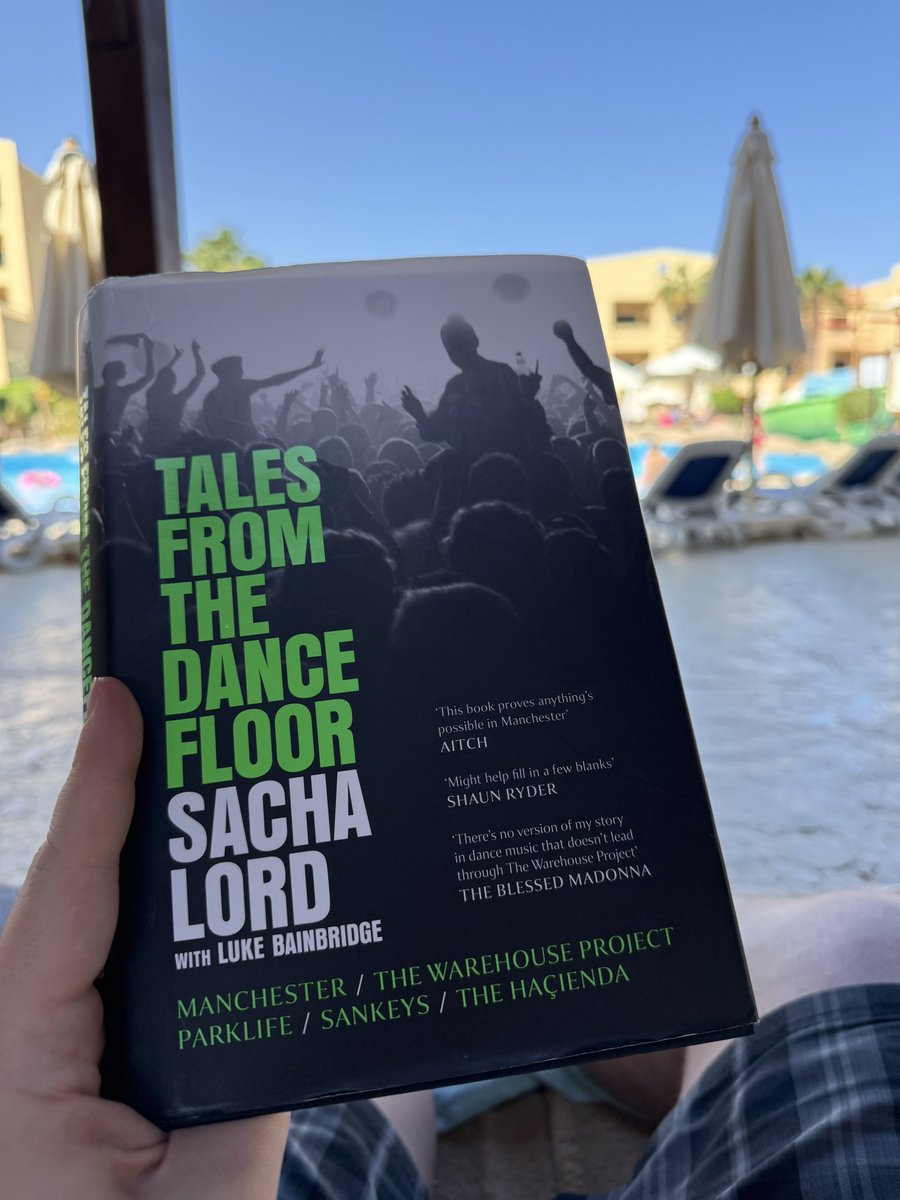 Enjoying my holiday read, even though I did manage one of the ‘chrome-and-carpet type nightclubs’ 😂 <a href="/Sacha_Lord/">Sacha Lord</a> #M-Two
