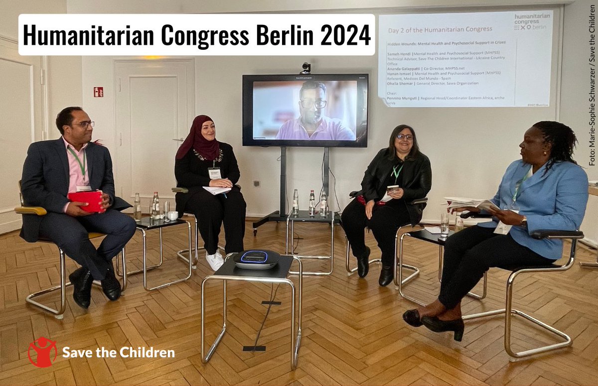 SaveChildrenDE's tweet photo. Wir bedanken uns beim @HumConBerlin für zwei eindrückliche Tage. Darunter ein Panel mit unserem Kollegen Sameh Hendi @SCIUkraine über die Wichtigkeit von psychischer Gesundheit & psychosozialer Unterstützung in Krisen - besonders für Kinder. #HCBerlin https://t.co/qVL30RwCa5