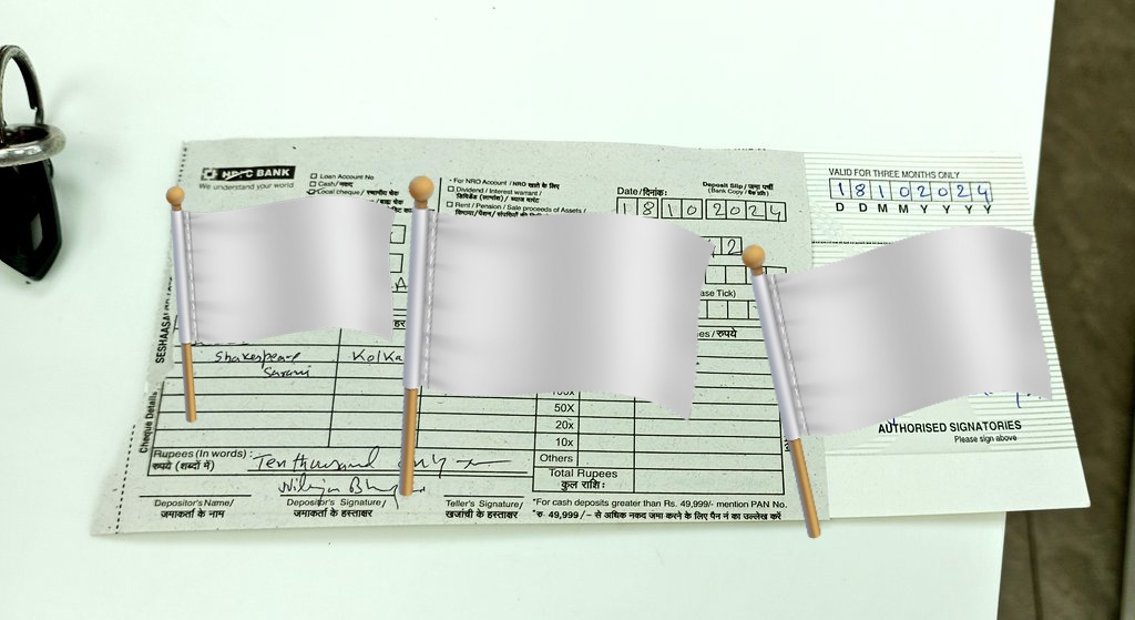Neilanjanb's tweet photo. Today I Went to deposit a cheque at @HDFC_Bank and strangely till date they use deposit slip to tag along with the cheque. Even the govt banks don't ask. Instead of going green @HDFC_Bank is giving a carbon footprint. https://t.co/NxVPgdI7J0