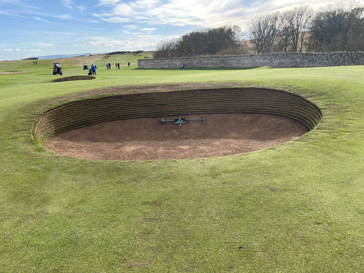 A productive week <a href="/dunbargolfclub/">Dunbar Golf Club</a> Aeration, rough management and bunker building all being carried out.