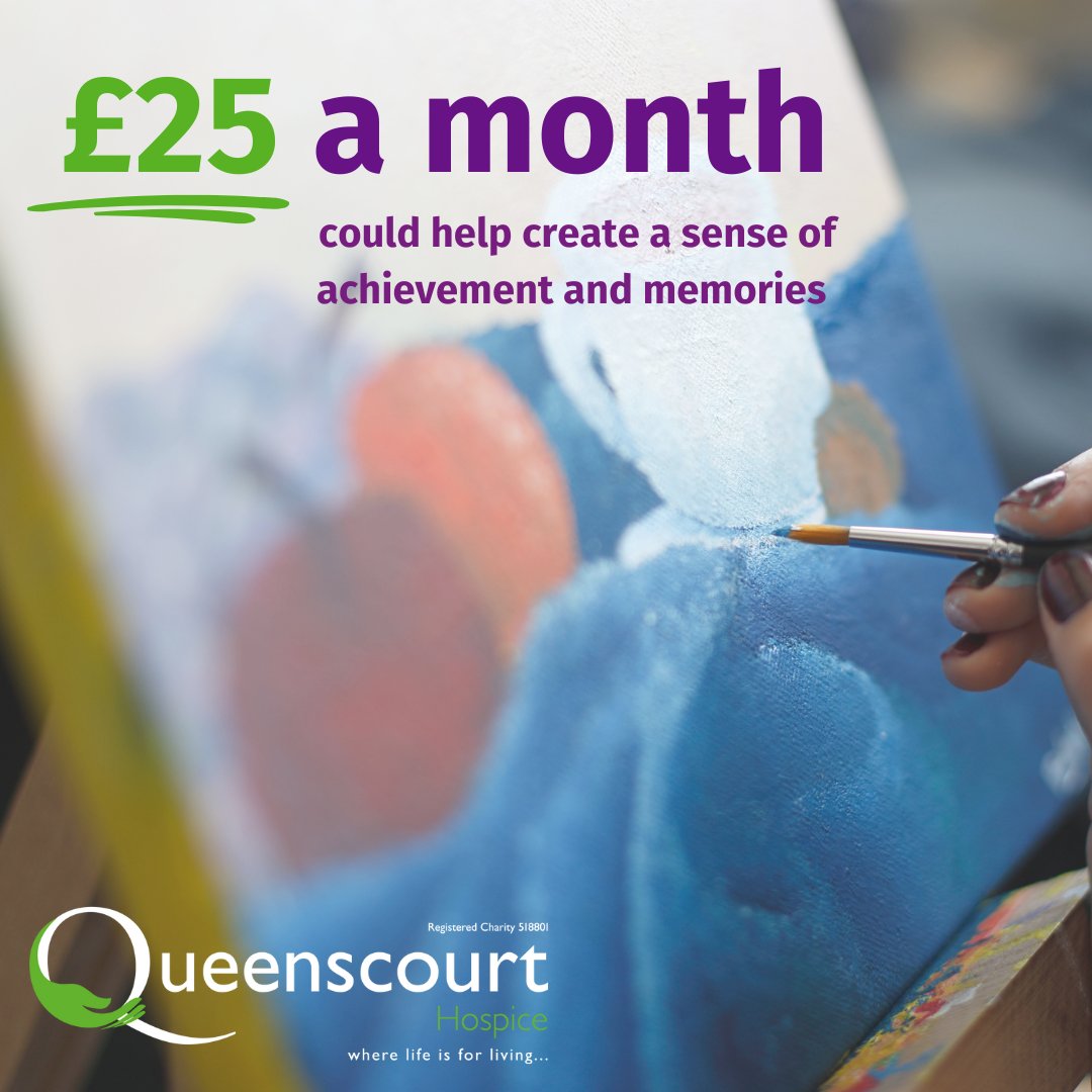 Your donation could contribute towards the cost of a nurse’s shift on our In-Patient Unit, where they can help provide pain relief and symptom control for our patients. 💜
 
To become a Regular Giver please visit the link below.
 queenscourt.org.uk/donate