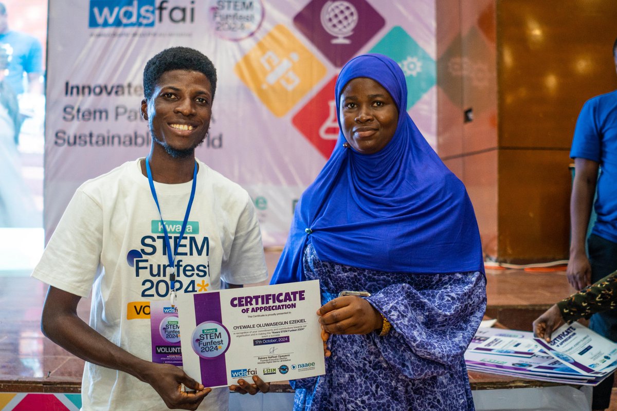 oyewale_e's tweet image. I had the incredible opportunity to volunteer as both a Graphics Designer and a member of the Technical team for the Kwara STEM Funfest 2024, hosted by Webfala Digital Skills for All Initiative.
#Webfala #WebfalaDigitalInitiative #Volunteer #GraphicsDesign #KwaraSTEMFunfest