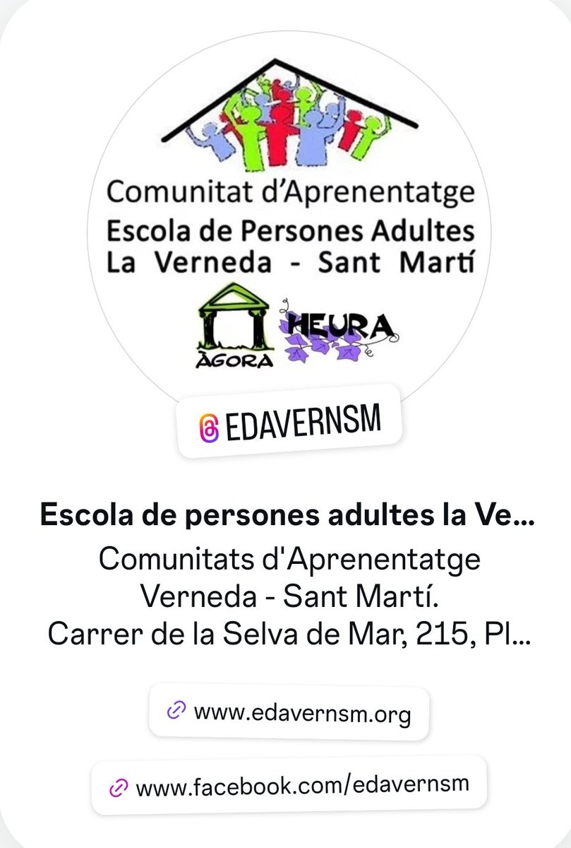 Podeu seguir tot el que fem a l'escola a Instagram i Facebook  instagram.com/edavernsm/prof…