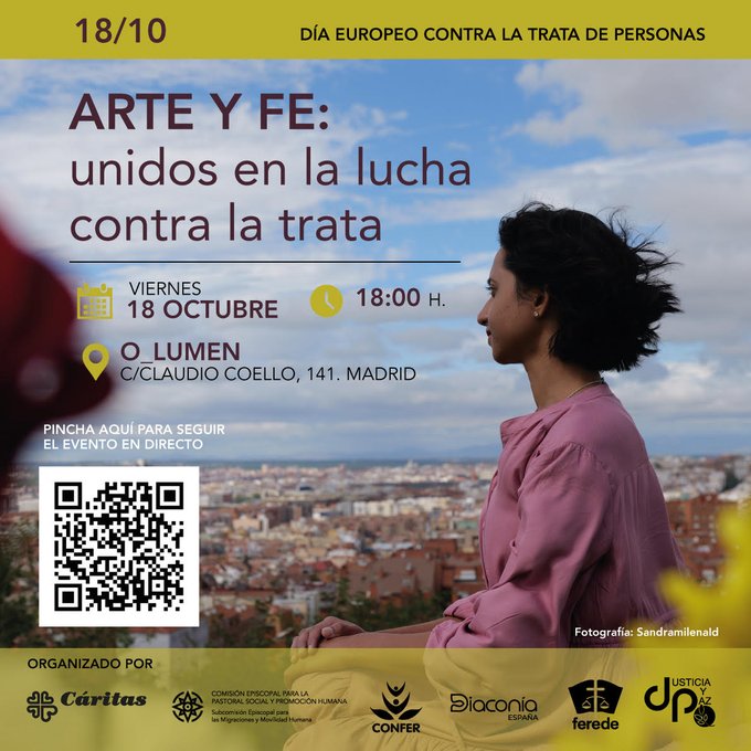 _CARITAS's tweet photo. Hoy un el día para informar y sensibilizar sobre el drama de la trata de personas; hoy es el Día Europeo Contra la Trata de Personas.

Os invitamos a participar en Arte y Fe: Unidos en la lucha contra la trata👇
https://t.co/N6iUJxa1AV https://t.co/7y8RDx85jF