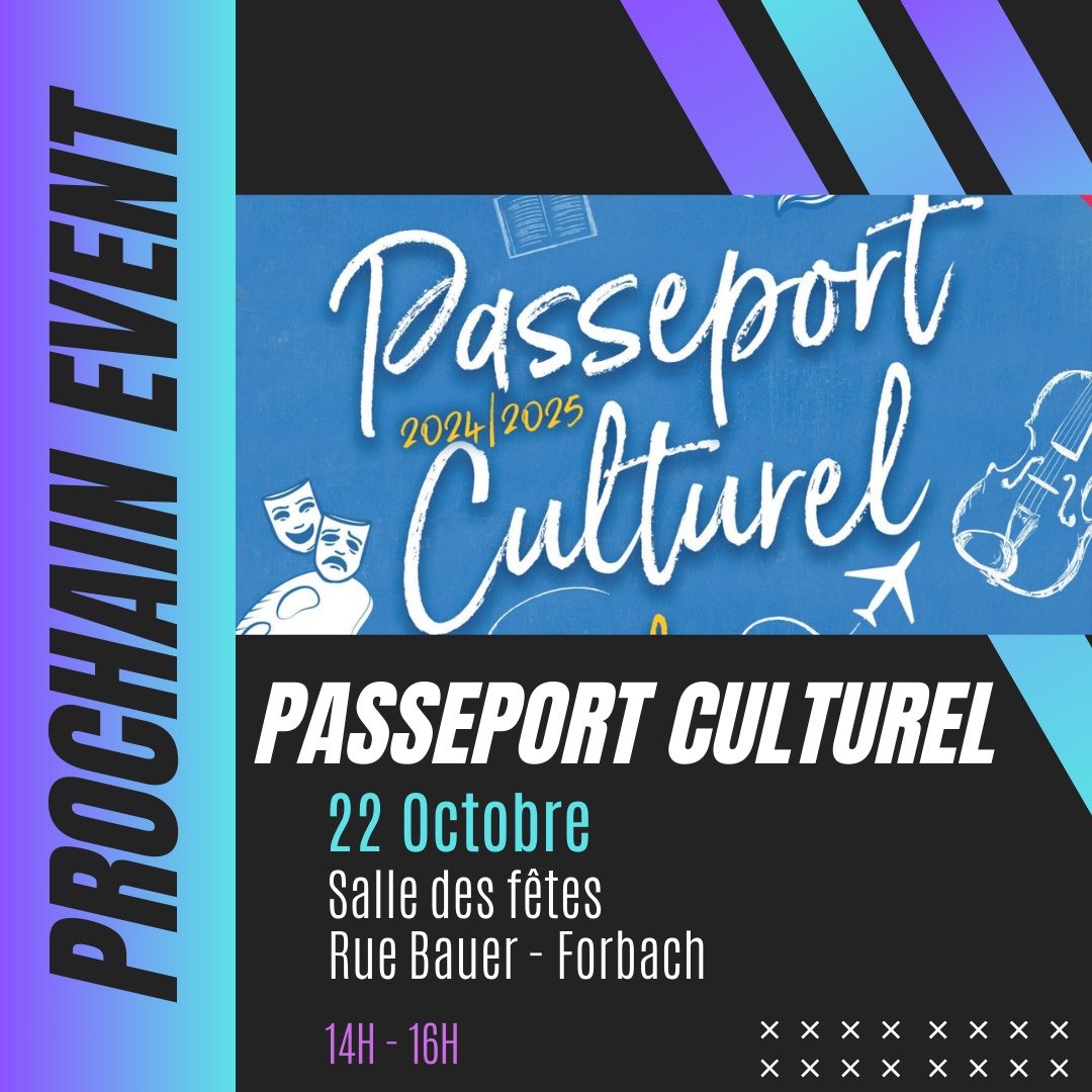 📢 Nouvel événement en approche

✨Initiation Caster ✨
Nous vous donnons rendez-vous au PASSPORT CULTUREL le 22 Octobre à la salle des fêtes de Forbach  🦾🔥

Inscription : mairie-forbach.fr/fives-tv