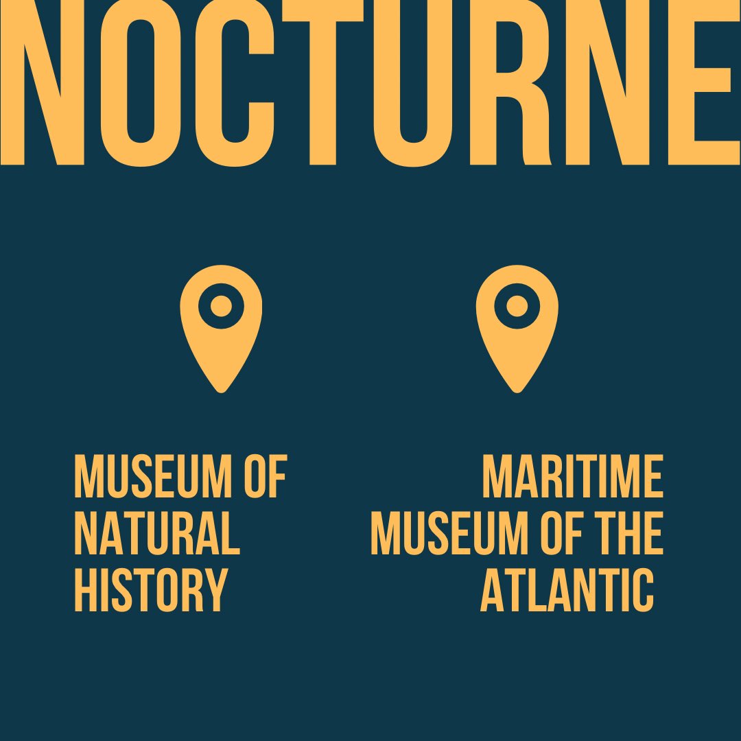 There’s a reason why I love this town. Nocturne: Art at Night is happening this weekend. If you are heading out on Saturday, October 19 at 6 pm you can start at either the Museum of Natural History or the Maritime Museum of the Atlantic and wander the in between. #Halifax