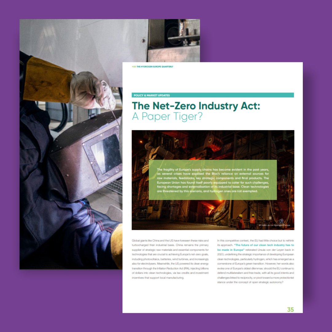 H2Europe's tweet photo. Latest #H2EQuarterly's tackles EU’s vulnerability supply issue, revealing the reliance on external sources for essential materials & products, & its effect on #H2technologies. #NetZeroIndustryAct
Full article available at👉https://t.co/GvtZLvPsBK https://t.co/udKdwrxq12